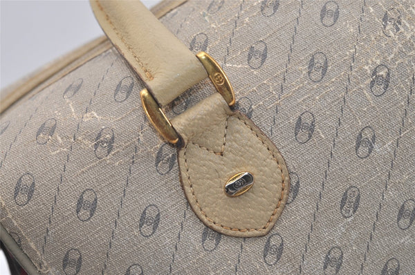 Authentic GUCCI Centennial Line Hand Boston Bag GG PVC Leather White Junk 4926J