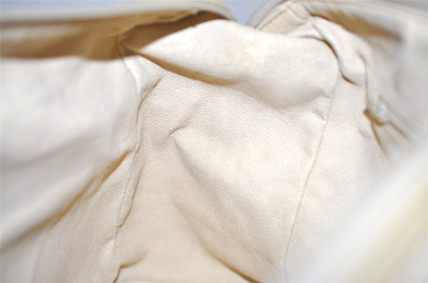 Authentic GUCCI Centennial Line Hand Boston Bag GG PVC Leather White Junk 4926J