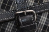 Authentic BURBERRY BLUE LABEL Check Shoulder Tote Bag Nylon Leather Black 4927J