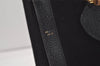 Authentic GUCCI Vintage Bamboo Hand Bag Suede Leather Black 4927K