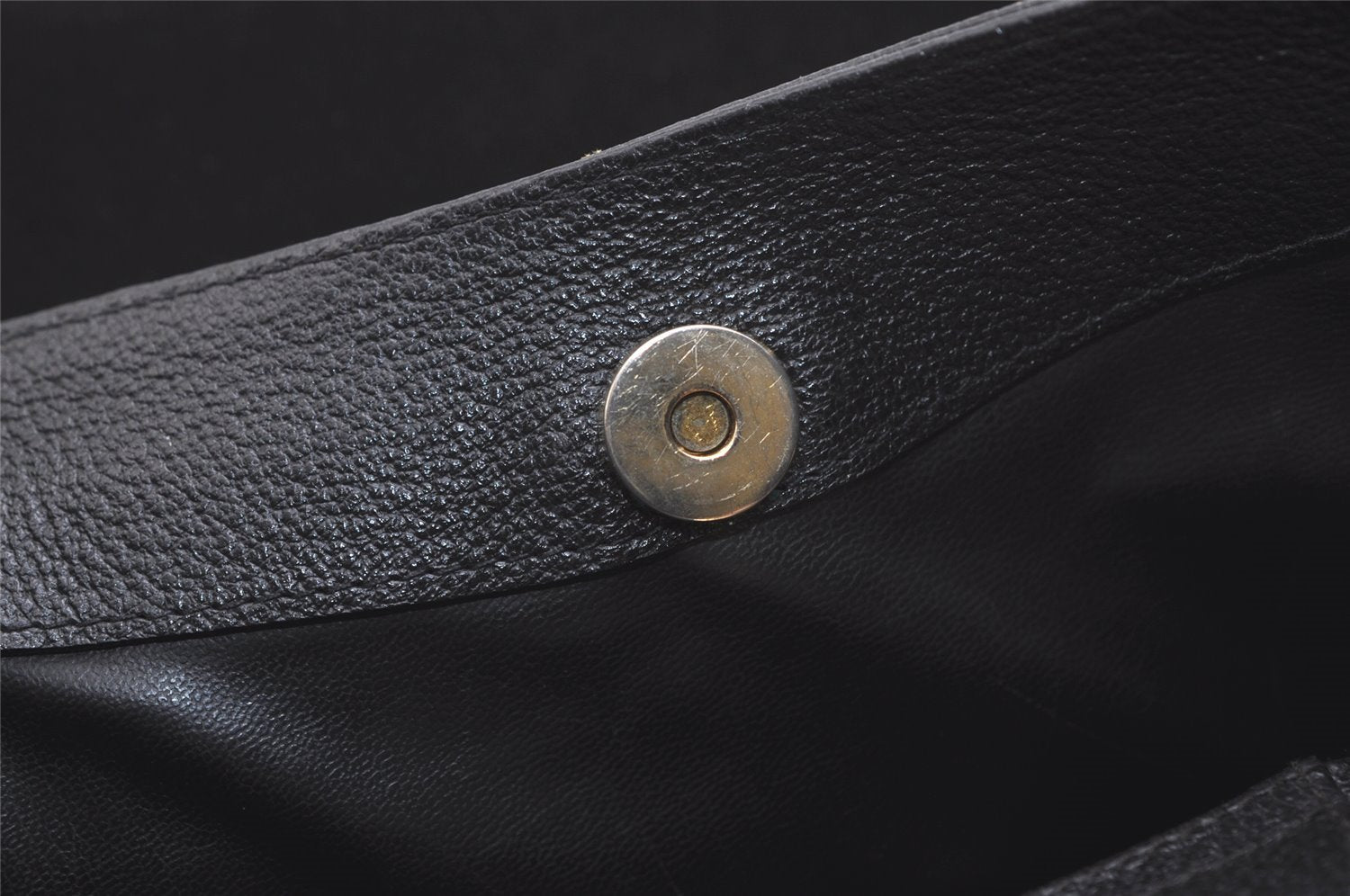 Authentic GUCCI Vintage Bamboo Hand Bag Suede Leather Black 4927K