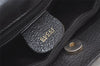 Authentic GUCCI Vintage Bamboo Hand Bag Suede Leather Black 4927K