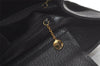 Authentic GUCCI Vintage Bamboo Hand Bag Suede Leather Black 4927K