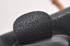 Authentic GUCCI Vintage Bamboo Hand Bag Suede Leather Black 4927K