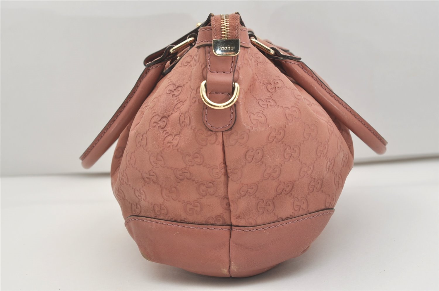 Authentic GUCCI Sukey Guccissima 2Way Hand Bag GG Leather 247902 Pink 4928J