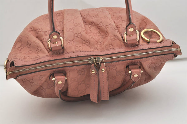 Authentic GUCCI Sukey Guccissima 2Way Hand Bag GG Leather 247902 Pink 4928J