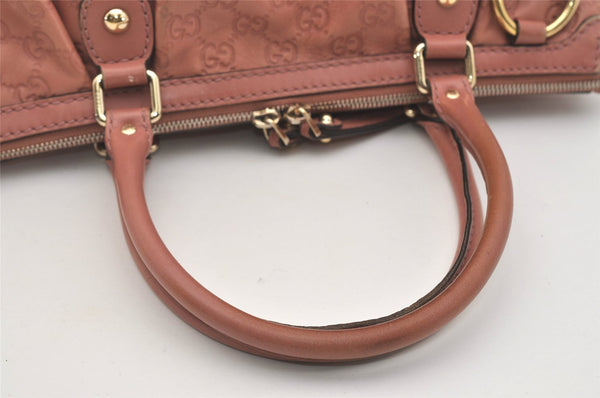 Authentic GUCCI Sukey Guccissima 2Way Hand Bag GG Leather 247902 Pink 4928J