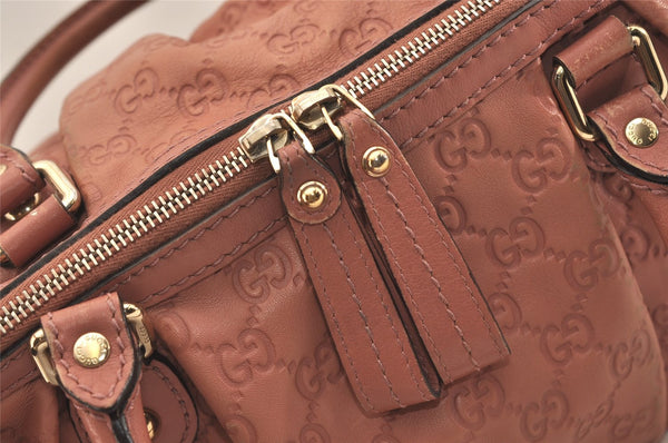 Authentic GUCCI Sukey Guccissima 2Way Hand Bag GG Leather 247902 Pink 4928J