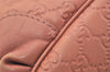Authentic GUCCI Sukey Guccissima 2Way Hand Bag GG Leather 247902 Pink 4928J