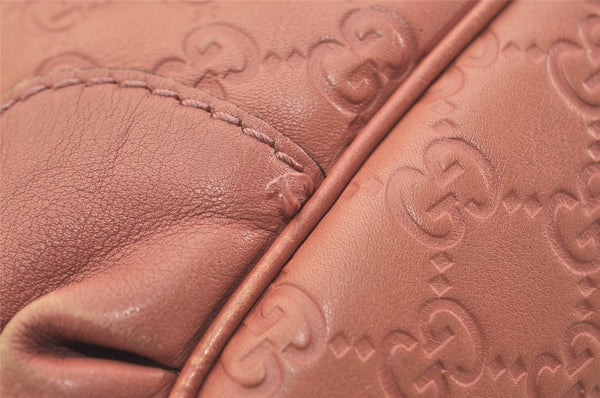 Authentic GUCCI Sukey Guccissima 2Way Hand Bag GG Leather 247902 Pink 4928J
