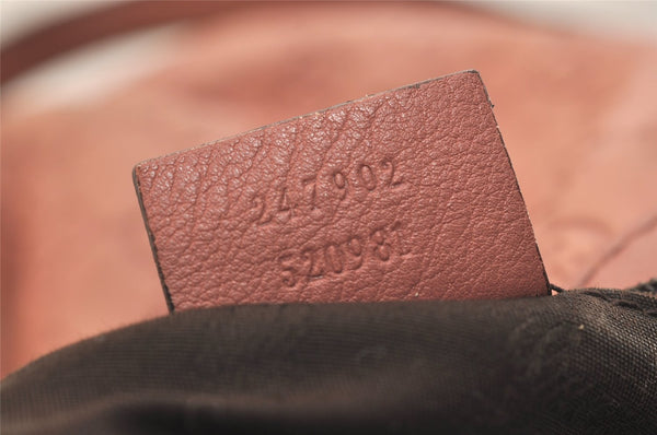 Authentic GUCCI Sukey Guccissima 2Way Hand Bag GG Leather 247902 Pink 4928J