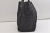 Authentic CHANEL New Travel Line Shoulder Tote Bag Nylon Leather Black 4928K