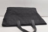 Authentic CHANEL New Travel Line Shoulder Tote Bag Nylon Leather Black 4928K