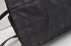 Authentic CHANEL New Travel Line Shoulder Tote Bag Nylon Leather Black 4928K