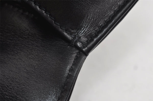 Authentic GUCCI Vintage Bamboo Hand Bag Purse Leather Black 4929I