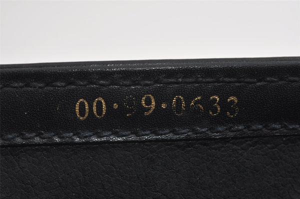 Authentic GUCCI Vintage Bamboo Hand Bag Purse Leather Black 4929I