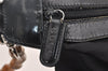 Authentic GUCCI Bamboo Vintage Shoulder Bag Nylon Leather Black Junk 4929J