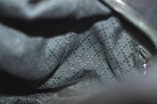 Authentic GUCCI Bamboo Vintage Shoulder Bag Nylon Leather Black Junk 4929J