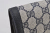 Authentic GUCCI Sherry Line Clutch Hand Bag GG PVC Leather Navy Blue Junk 4931J