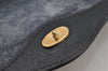 Authentic GUCCI Sherry Line Clutch Hand Bag GG PVC Leather Navy Blue Junk 4931J