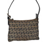 Authentic FENDI Zucchino Shoulder Hand Bag Purse Canvas Leather Navy 4931K