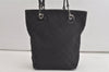 Authentic GUCCI Eclipse Tote Hand Bag GG Canvas Leather 120840 Black 4932K