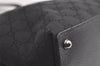 Authentic GUCCI Eclipse Tote Hand Bag GG Canvas Leather 120840 Black 4932K