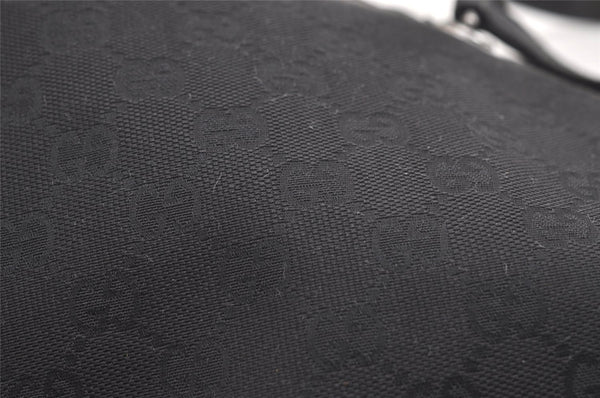 Authentic GUCCI Eclipse Tote Hand Bag GG Canvas Leather 120840 Black 4932K