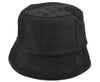 Authentic GUCCI Vintage Bucket Hat GG Canvas Leather Size M 22" Black 4933J