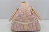 Authentic Christian Dior Trotter Hand Boston Bag Vinyl Enamel Pink Junk 4934J
