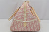 Authentic Christian Dior Trotter Hand Boston Bag Vinyl Enamel Pink Junk 4934J