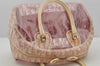 Authentic Christian Dior Trotter Hand Boston Bag Vinyl Enamel Pink Junk 4934J