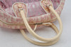 Authentic Christian Dior Trotter Hand Boston Bag Vinyl Enamel Pink Junk 4934J
