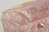 Authentic Christian Dior Trotter Hand Boston Bag Vinyl Enamel Pink Junk 4934J