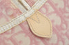 Authentic Christian Dior Trotter Hand Boston Bag Vinyl Enamel Pink Junk 4934J