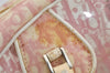 Authentic Christian Dior Trotter Hand Boston Bag Vinyl Enamel Pink Junk 4934J