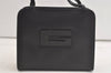 Authentic GUCCI Vintage Hand Bag Purse Enamel 0000812 Black 4934K
