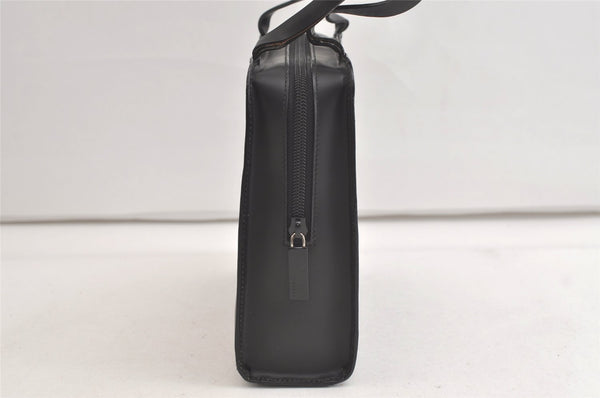 Authentic GUCCI Vintage Hand Bag Purse Enamel 0000812 Black 4934K