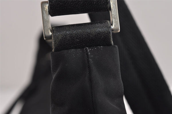 Authentic PRADA Tessuto Tec Nylon Leather Shoulder Bag Purse B9714 Black 4935J