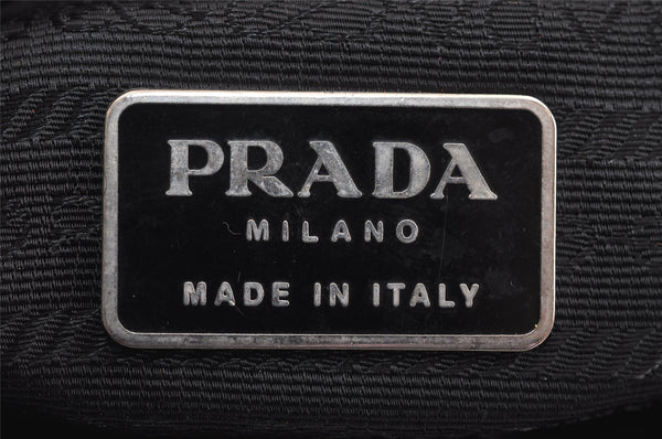 Authentic PRADA Tessuto Tec Nylon Leather Shoulder Bag Purse B9714 Black 4935J