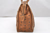 Authentic MCM Visetos Leather Vintage Shoulder Tote Bag Brown 4935K