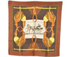 Authentic HERMES Carre 90 Scarf "Carrick a Pompe" Silk Brown 4937K