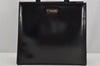 Authentic GUCCI Vintage 2 in 1 Hand Bag Vinyl Leather Clear Black Junk 4940J