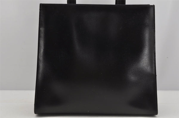 Authentic GUCCI Vintage 2 in 1 Hand Bag Vinyl Leather Clear Black Junk 4940J