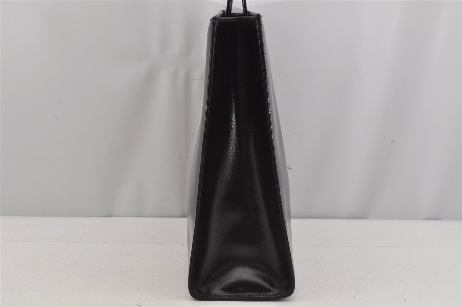 Authentic GUCCI Vintage 2 in 1 Hand Bag Vinyl Leather Clear Black Junk 4940J