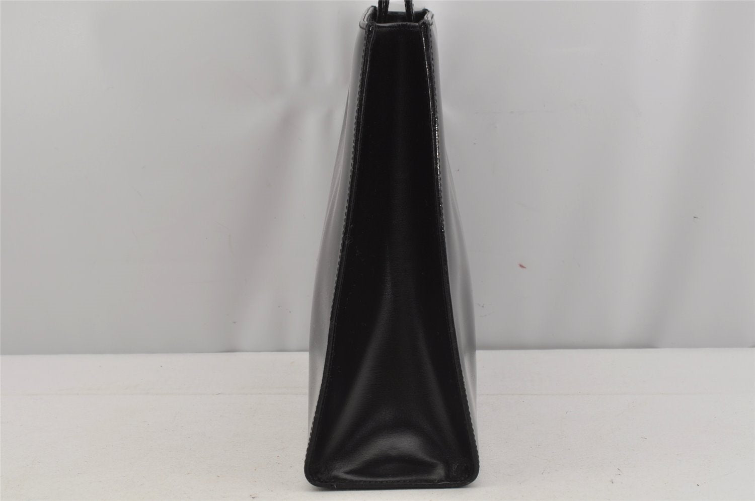 Authentic GUCCI Vintage 2 in 1 Hand Bag Vinyl Leather Clear Black Junk 4940J