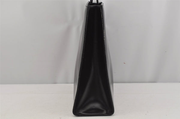 Authentic GUCCI Vintage 2 in 1 Hand Bag Vinyl Leather Clear Black Junk 4940J