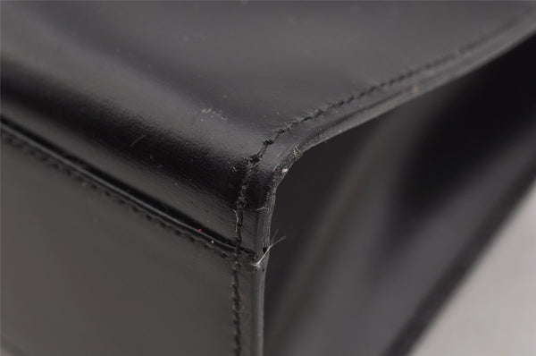 Authentic GUCCI Vintage 2 in 1 Hand Bag Vinyl Leather Clear Black Junk 4940J