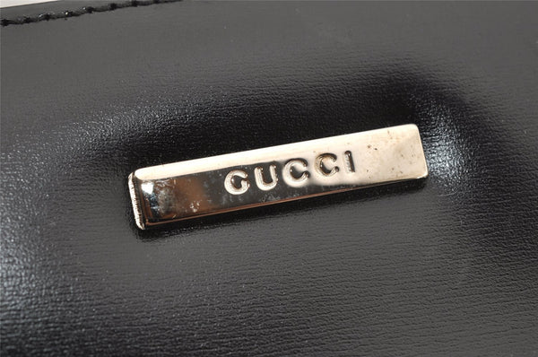 Authentic GUCCI Vintage 2 in 1 Hand Bag Vinyl Leather Clear Black Junk 4940J