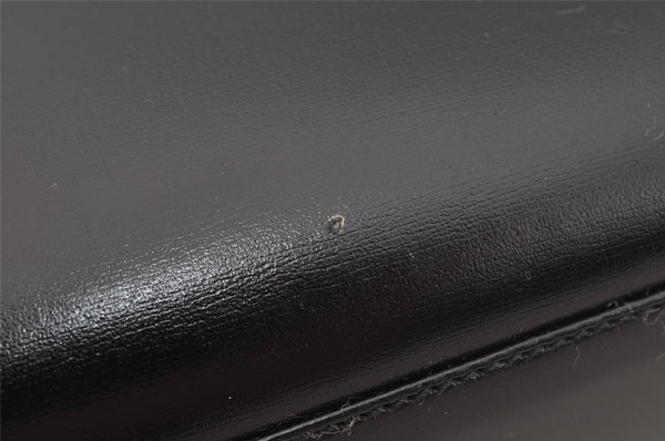 Authentic GUCCI Vintage 2 in 1 Hand Bag Vinyl Leather Clear Black Junk 4940J